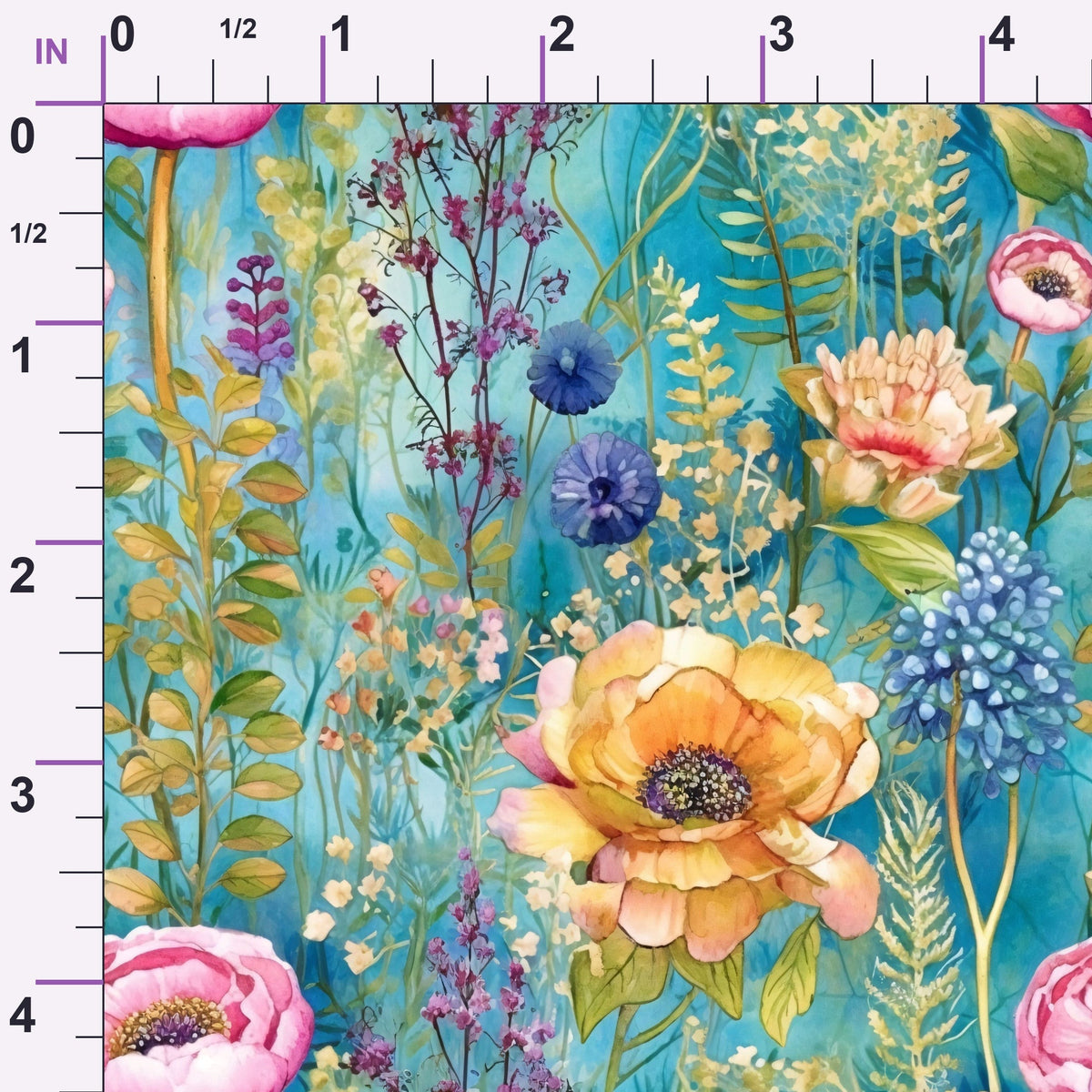 Gilded Twilight Blooms Pattern 5 Minky Fabric