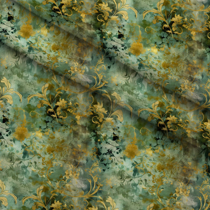 Gilded Verdigris Pattern 1 Minky Fabric