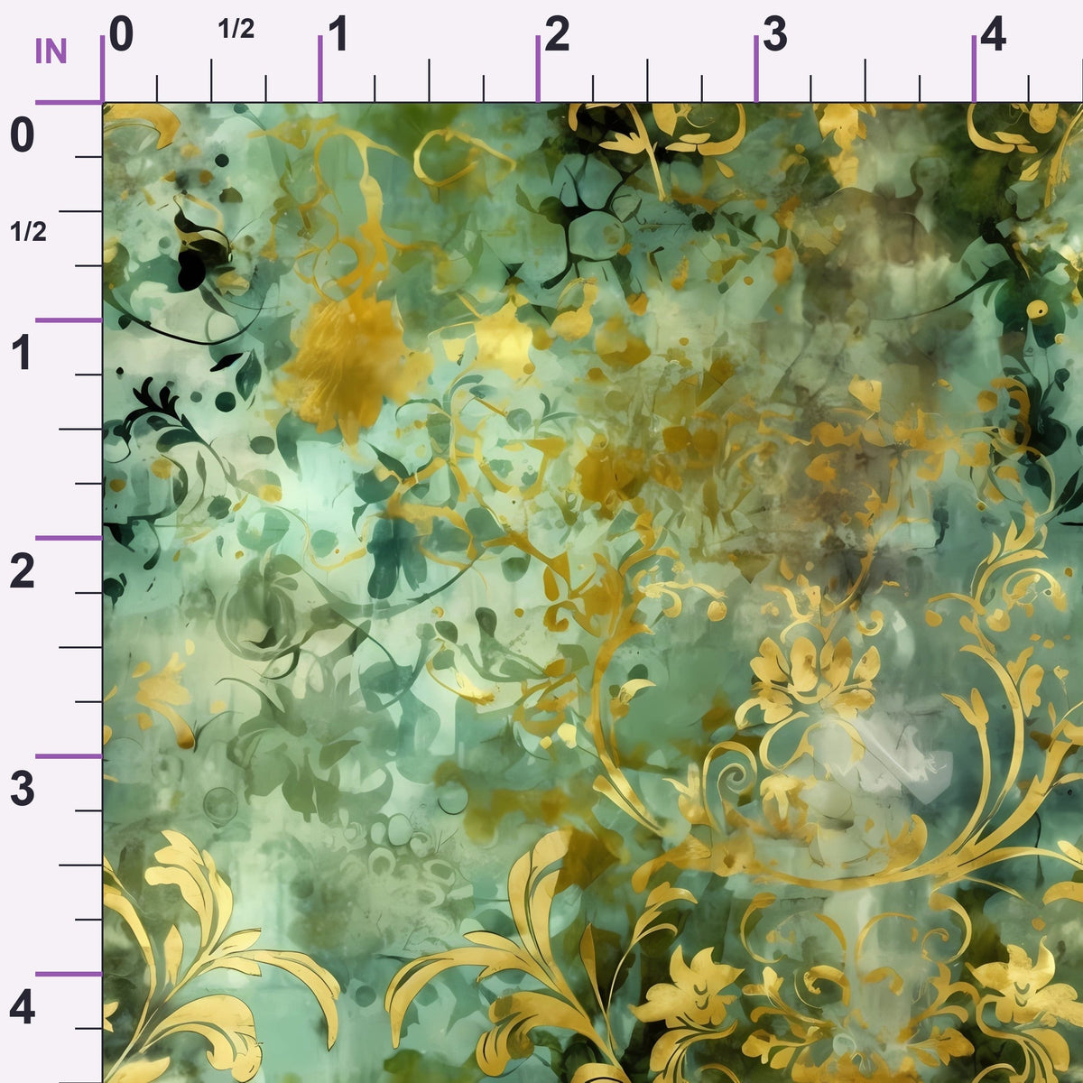 Gilded Verdigris Pattern 1 Minky Fabric