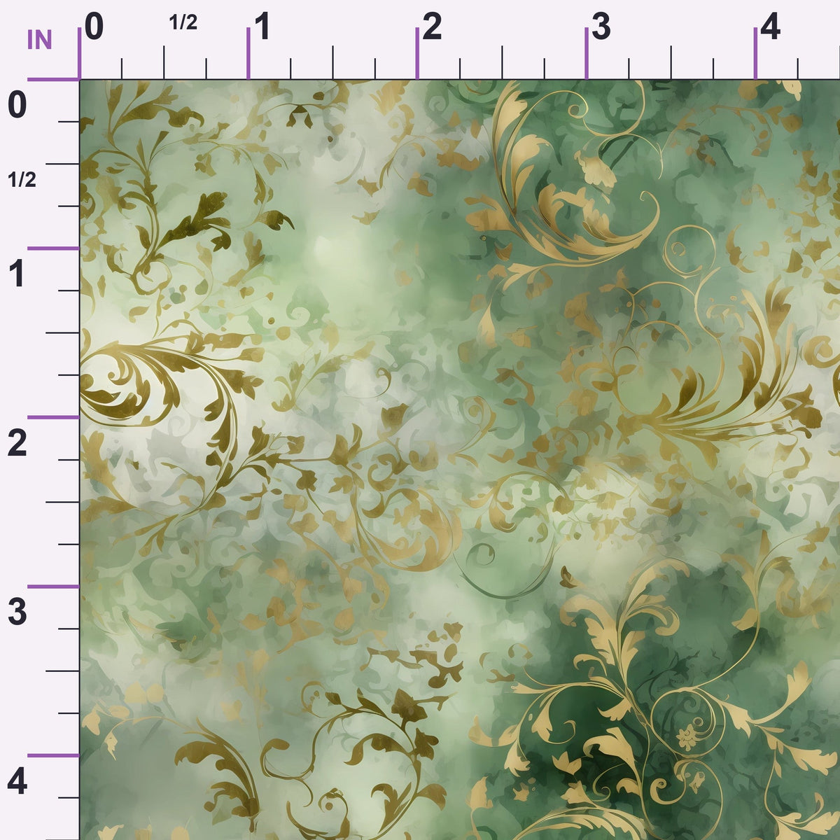 Gilded Verdigris Pattern 10 Minky Fabric