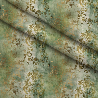 Gilded Verdigris Pattern 2 Minky Fabric