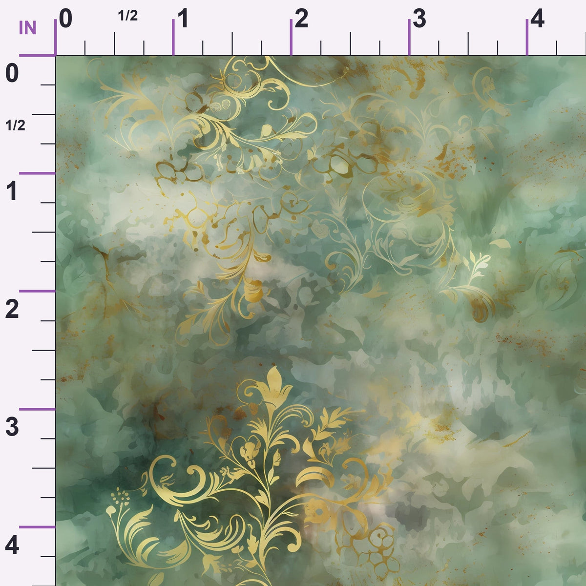 Gilded Verdigris Pattern 3 Minky Fabric