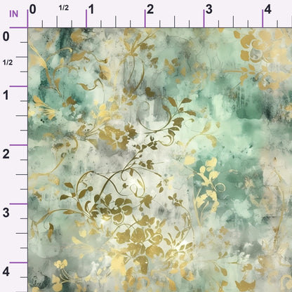Gilded Verdigris Pattern 4 Minky Fabric