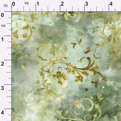 Gilded Verdigris Pattern 6 Minky Fabric