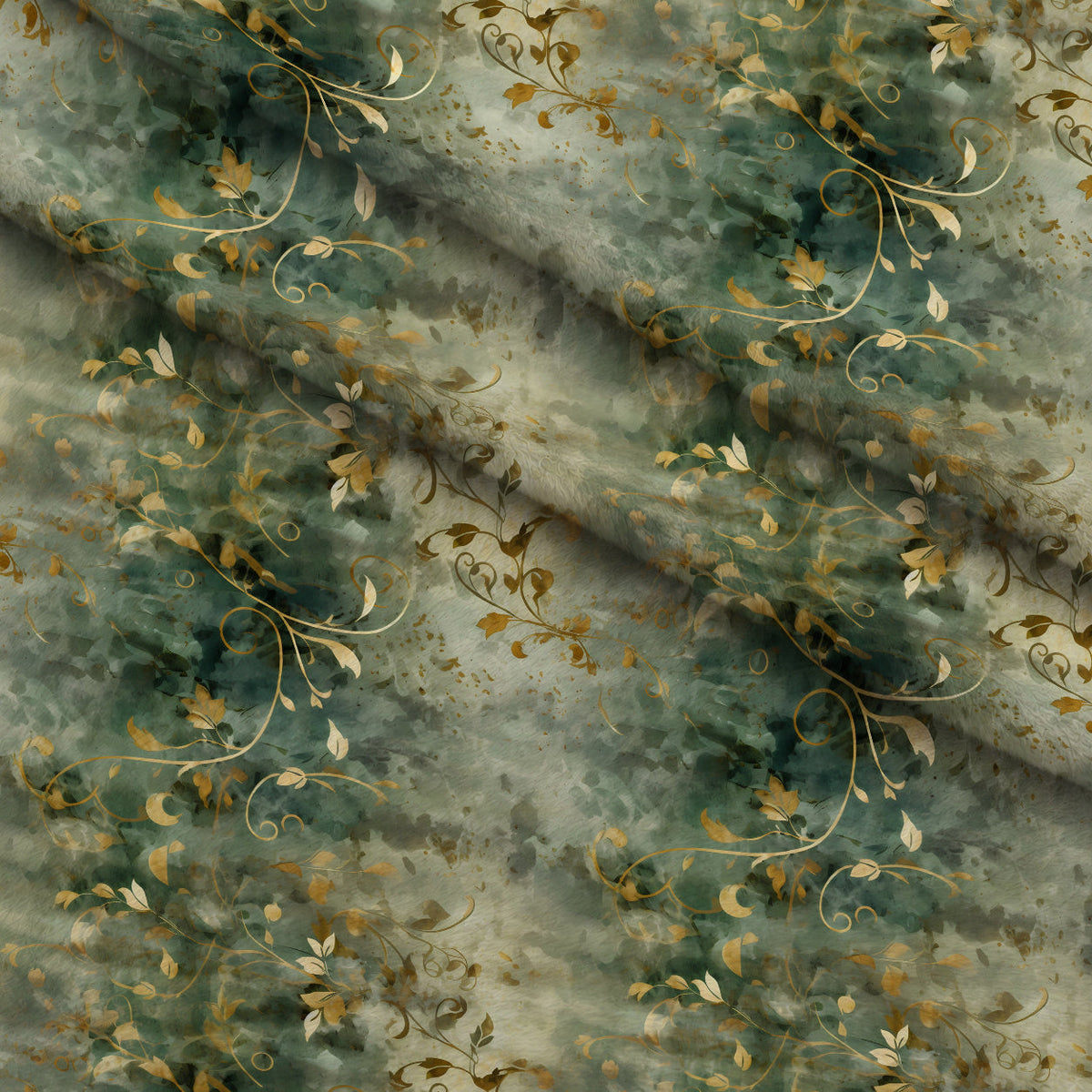 Gilded Verdigris Pattern 7 Minky Fabric