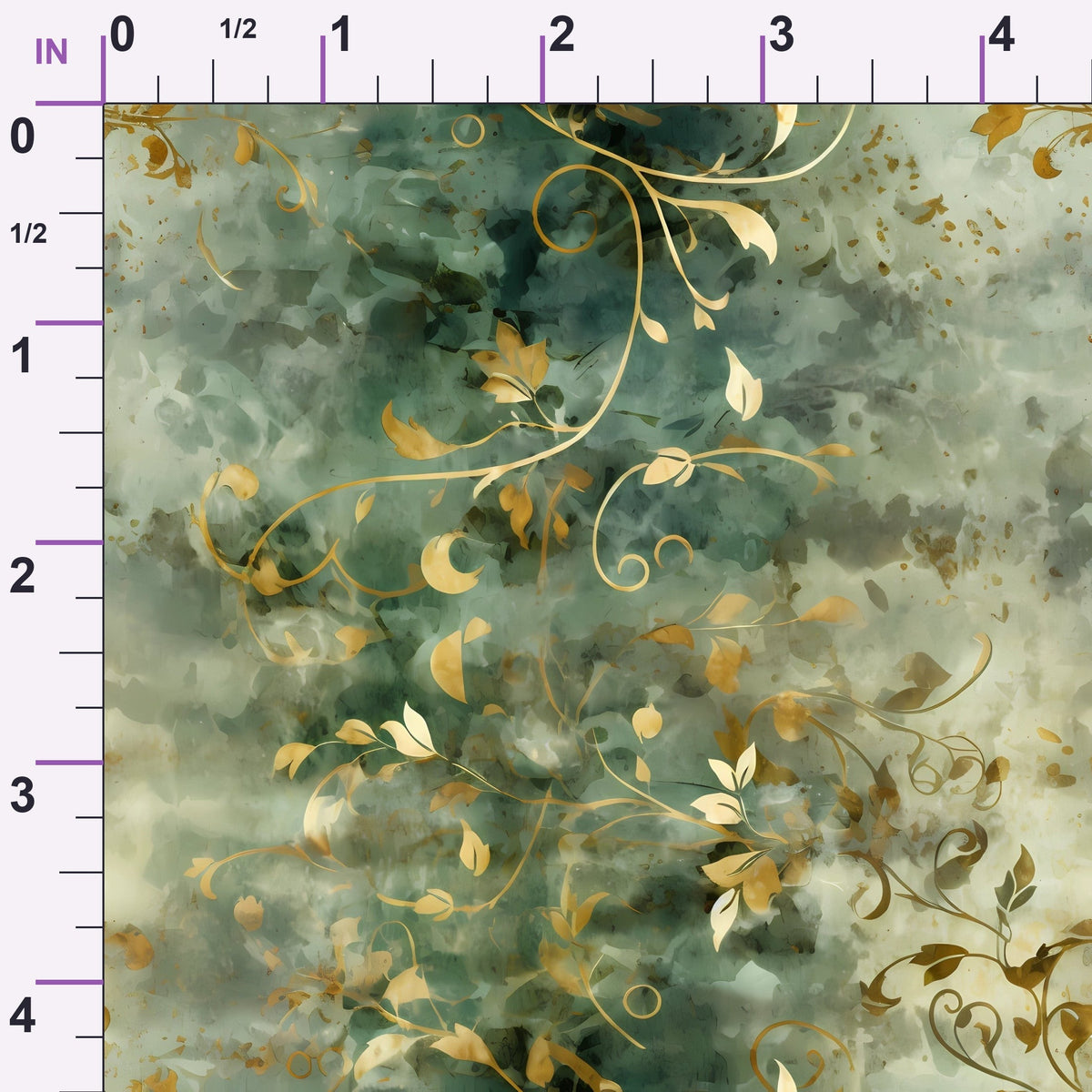 Gilded Verdigris Pattern 7 Minky Fabric