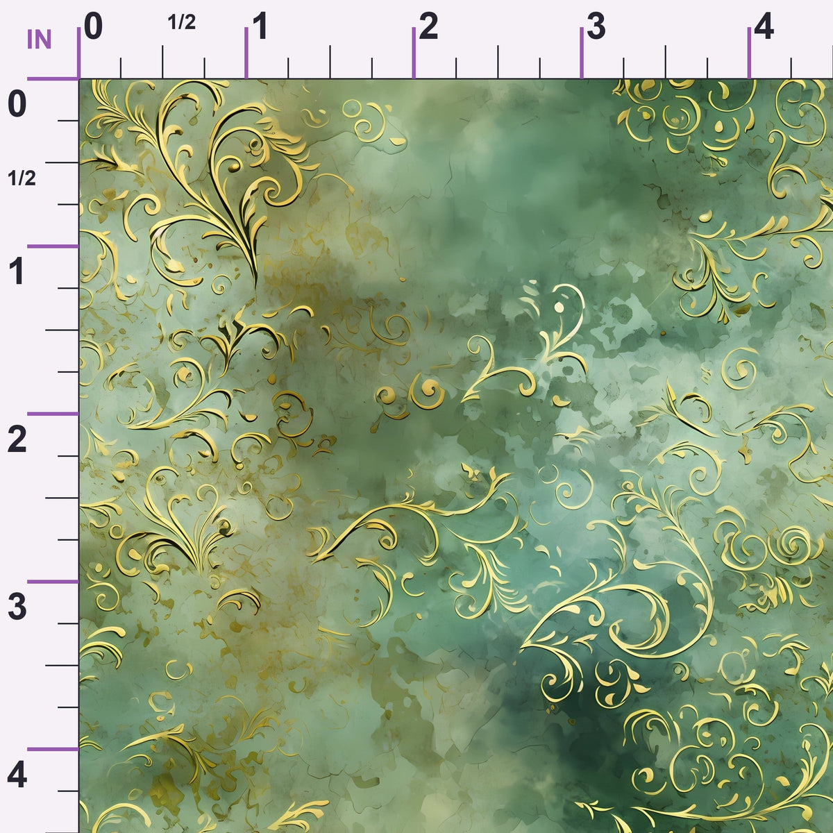 Gilded Verdigris Pattern 8 Minky Fabric