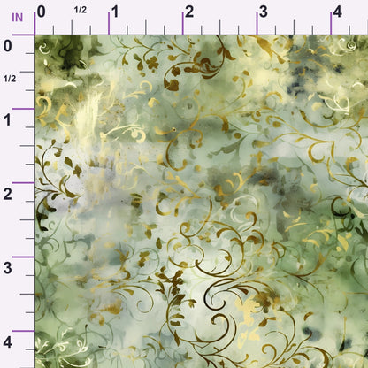 Gilded Verdigris Pattern 9 Minky Fabric