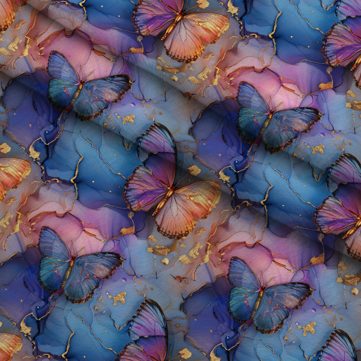 Gilded Wings Pattern 1 Minky Fabric