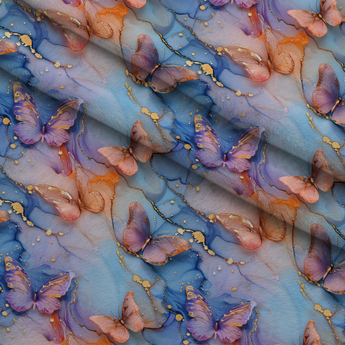 Gilded Wings Pattern 2 Minky Fabric
