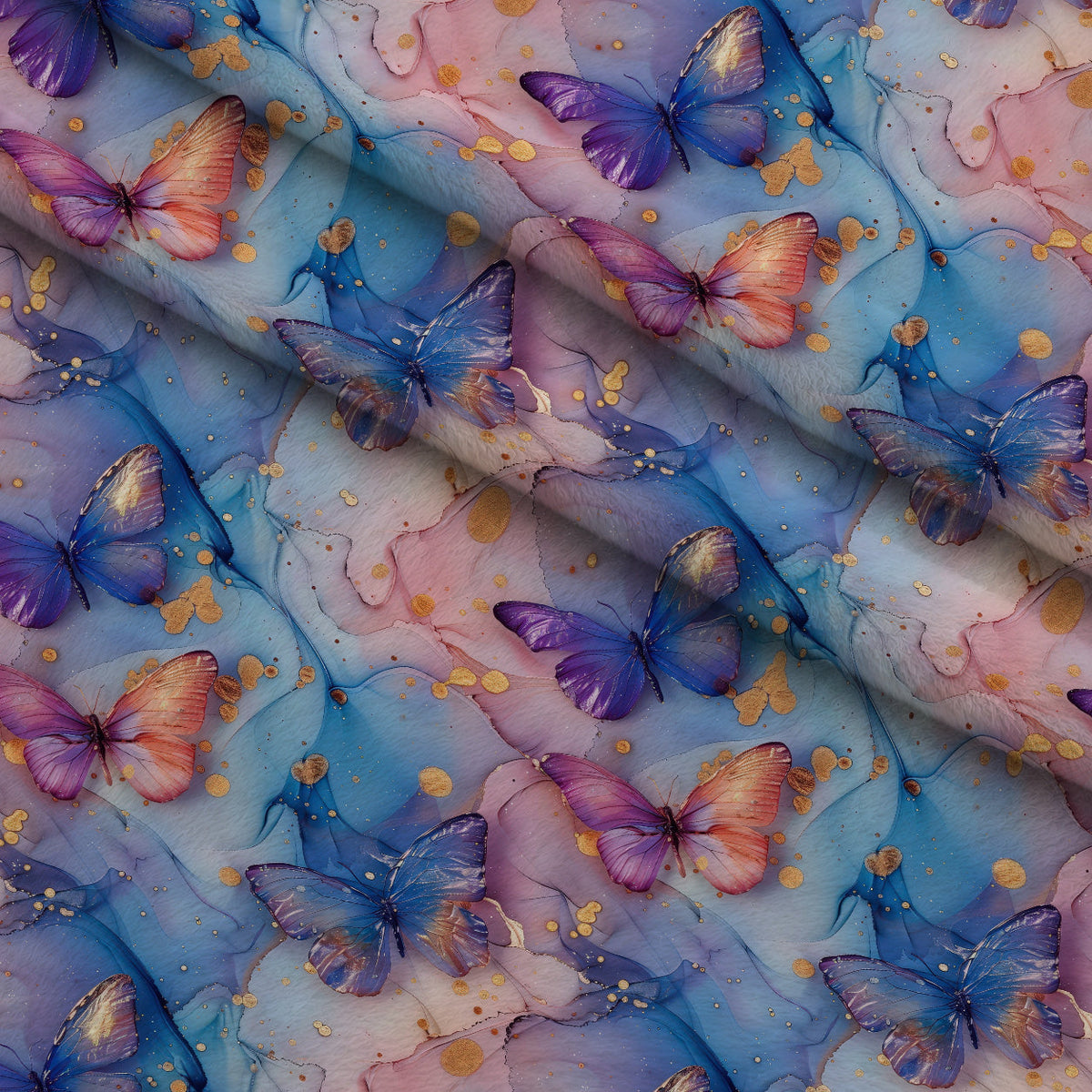 Gilded Wings Pattern 4 Minky Fabric