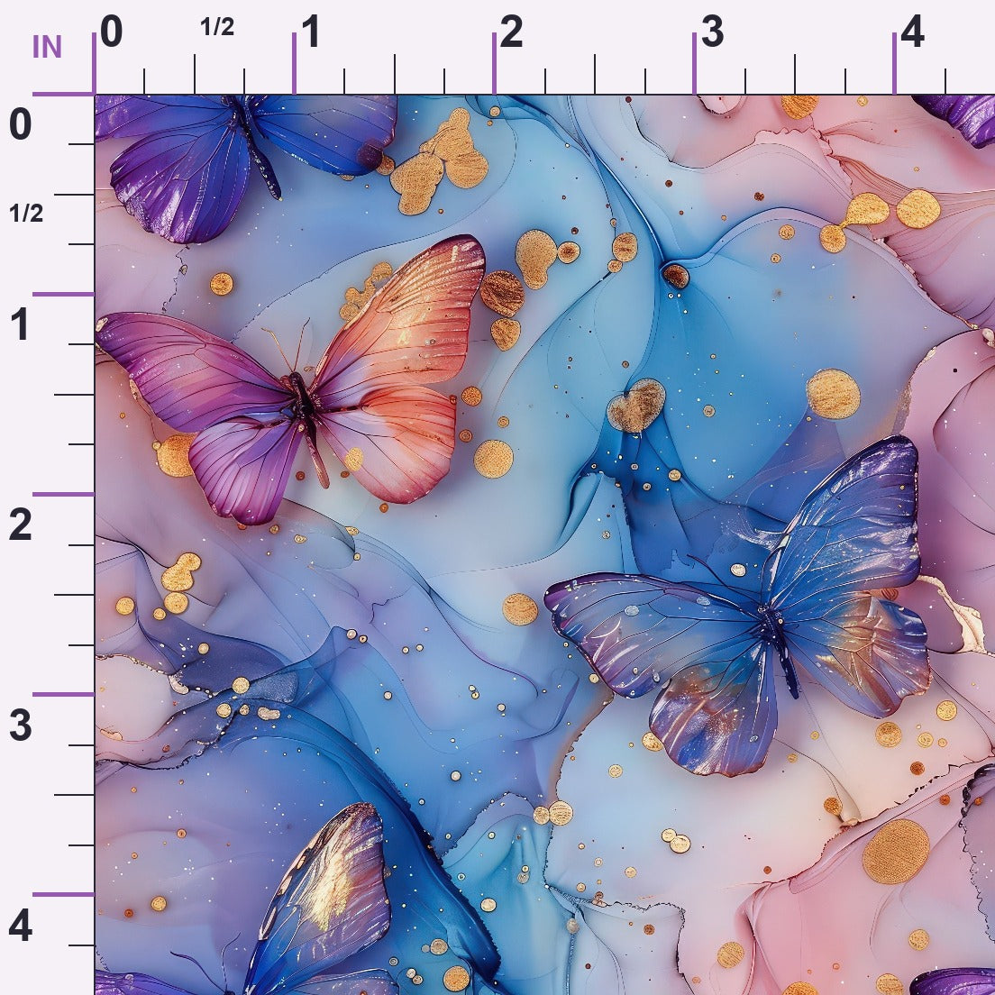 Gilded Wings Pattern 4 Minky Fabric