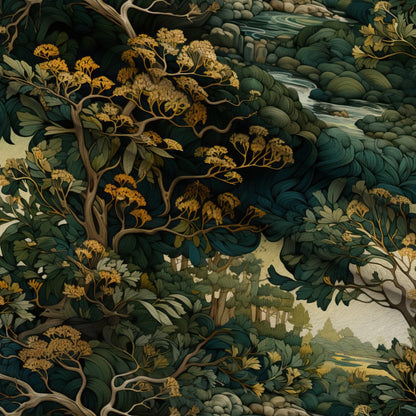 Gilded Woodland Pattern 10 Minky Fabric