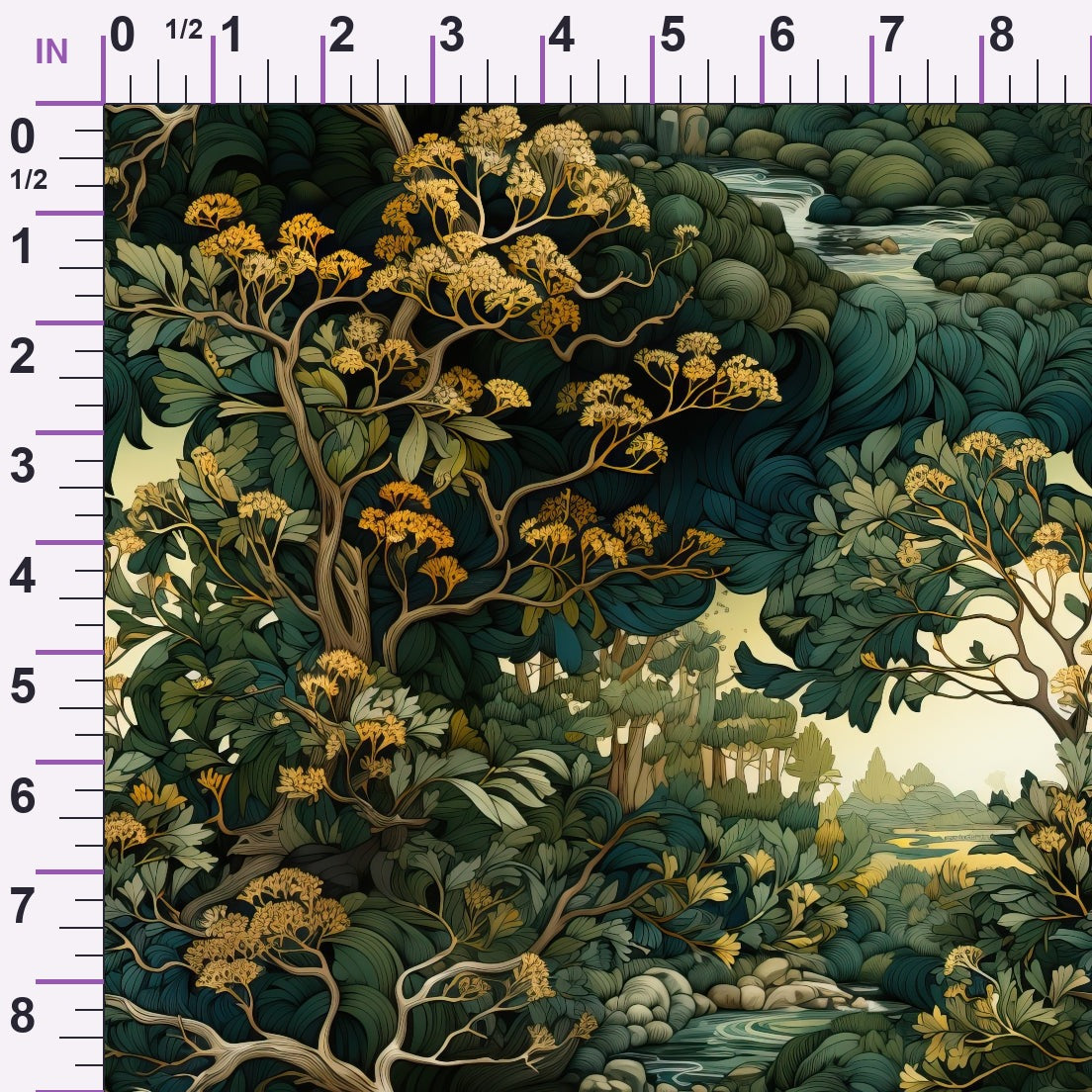 Gilded Woodland Pattern 10 Minky Fabric
