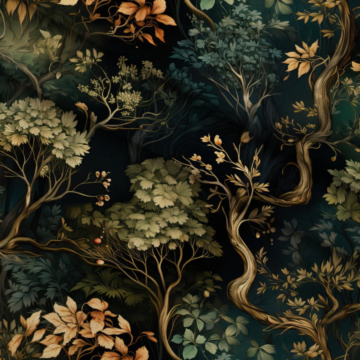 Gilded Woodland Pattern 11 Minky Fabric