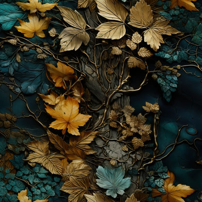 Gilded Woodland Pattern 12 Minky Fabric