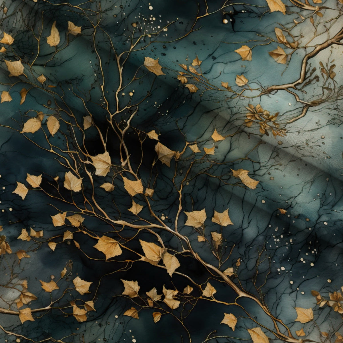 Gilded Woodland Pattern 2 Minky Fabric