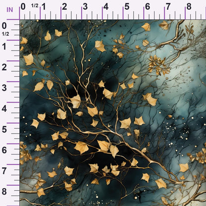 Gilded Woodland Pattern 2 Minky Fabric