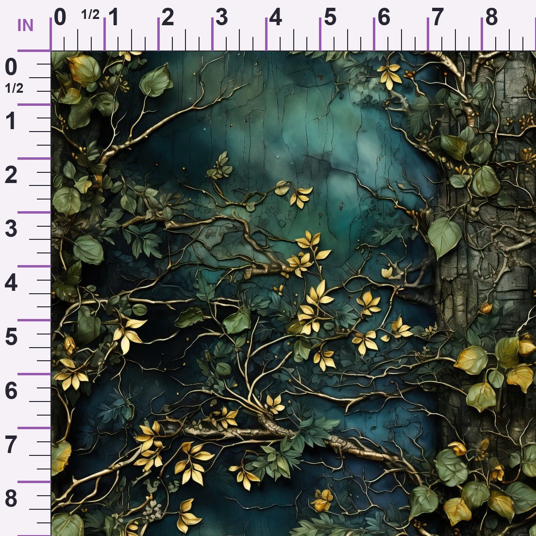 Gilded Woodland Pattern 3 Minky Fabric