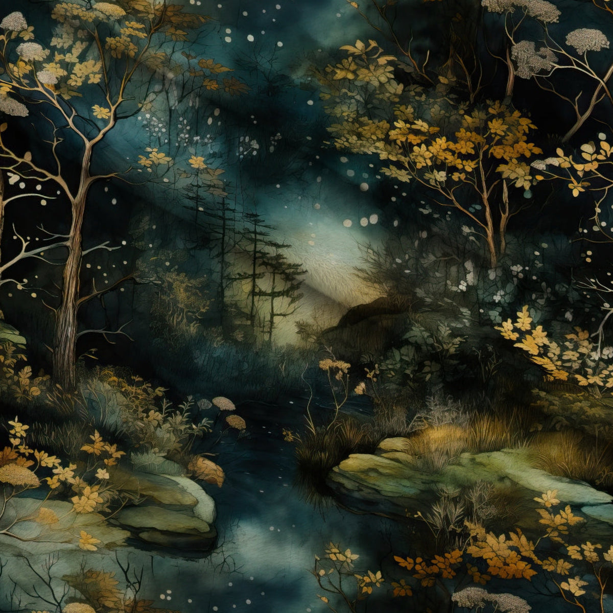 Gilded Woodland Pattern 6 Minky Fabric