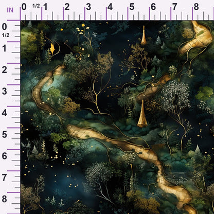 Gilded Woodland Pattern 8 Minky Fabric