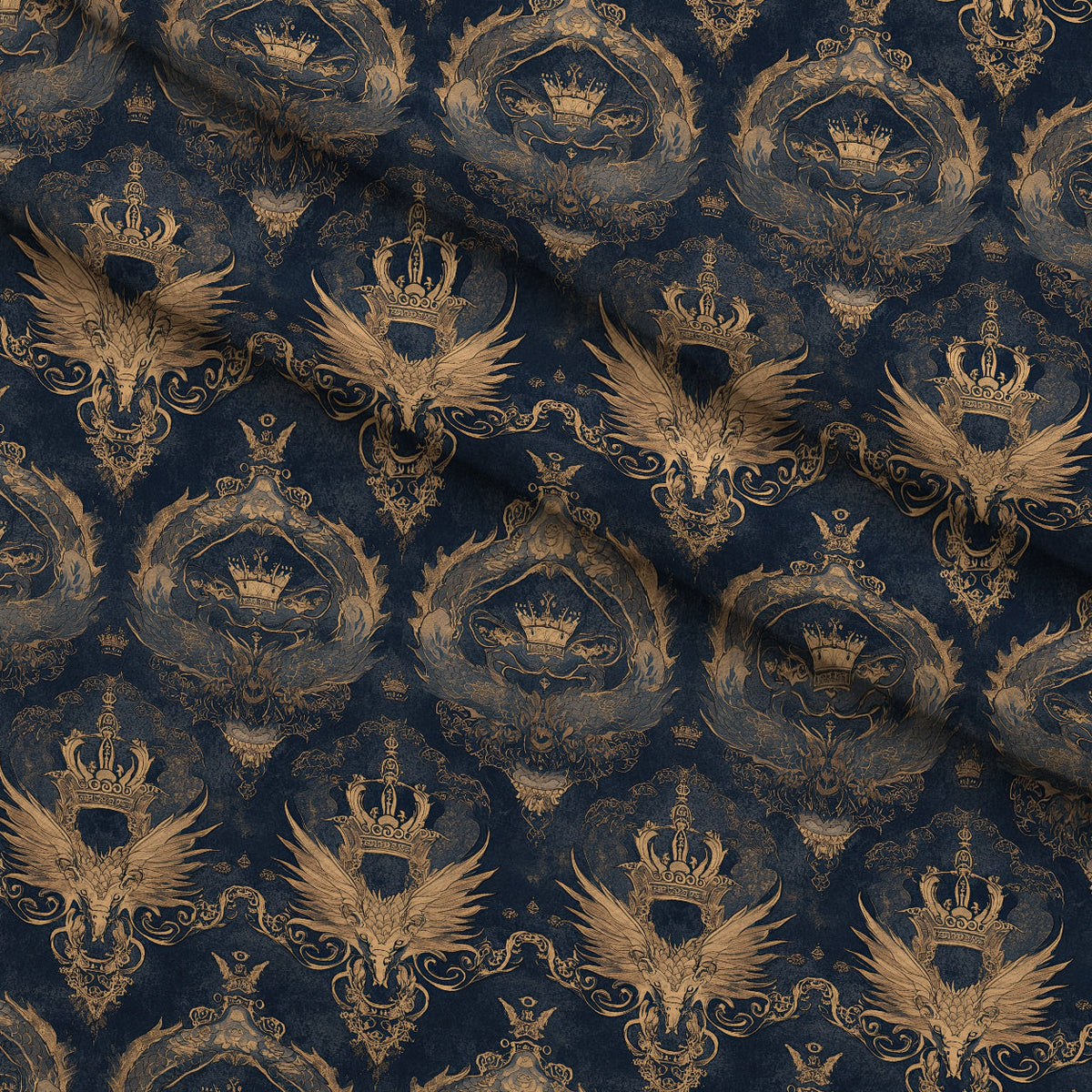 Gilded Wyvern Pattern 10 Minky Fabric