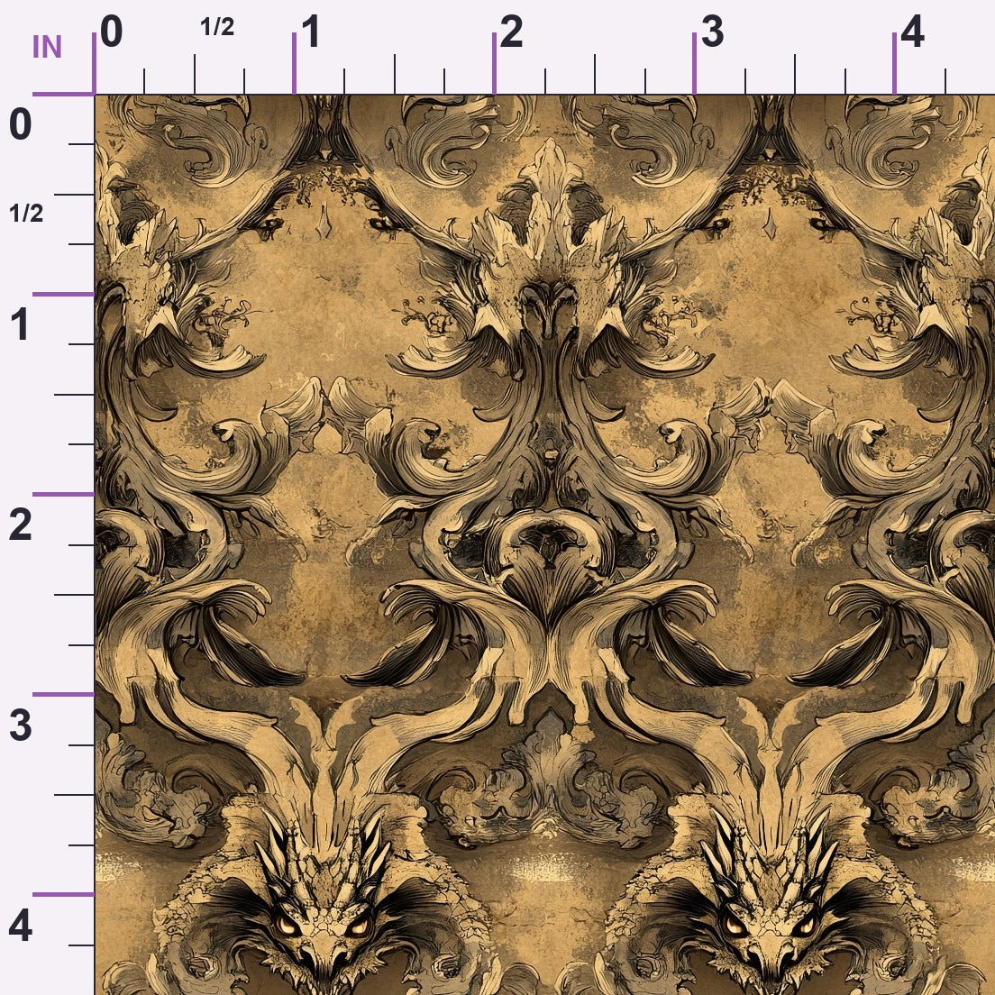 Gilded Wyvern Pattern 11 Minky Fabric