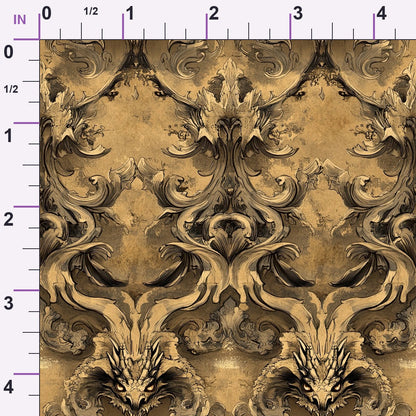 Gilded Wyvern Pattern 11 Minky Fabric