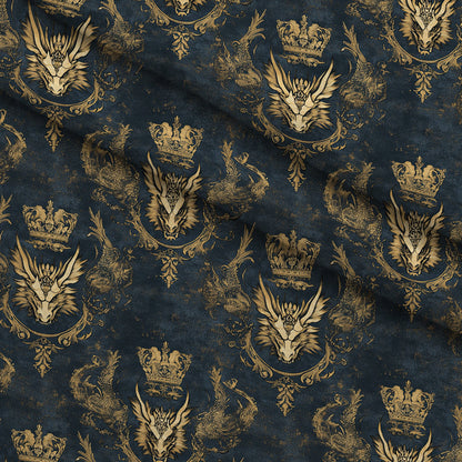Gilded Wyvern Pattern 12 Minky Fabric