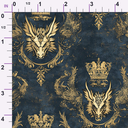 Gilded Wyvern Pattern 12 Minky Fabric