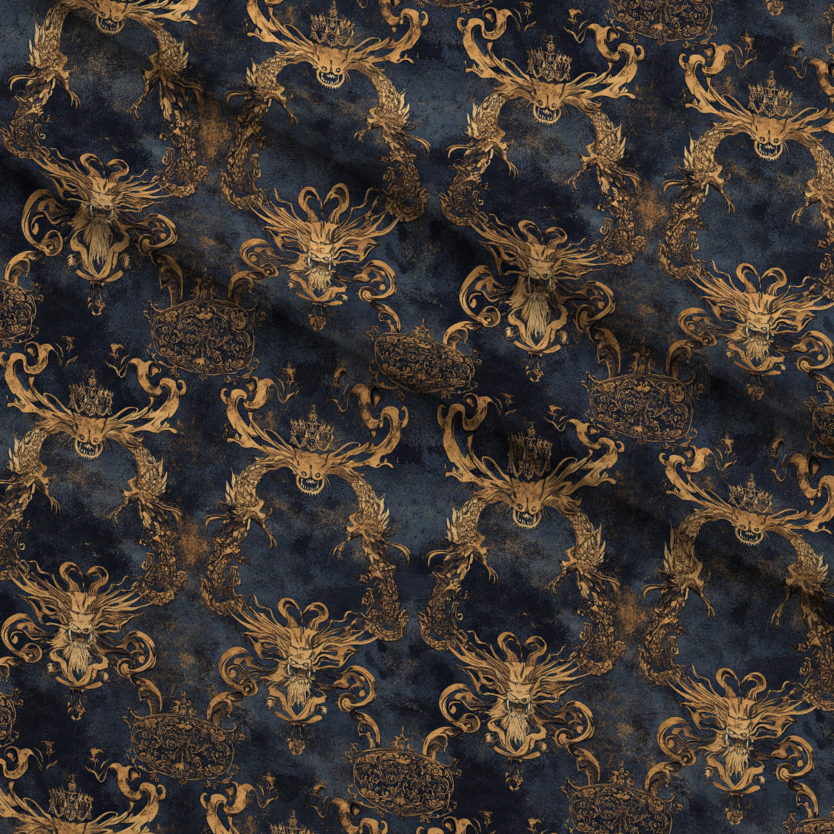 Gilded Wyvern Pattern 13 Minky Fabric