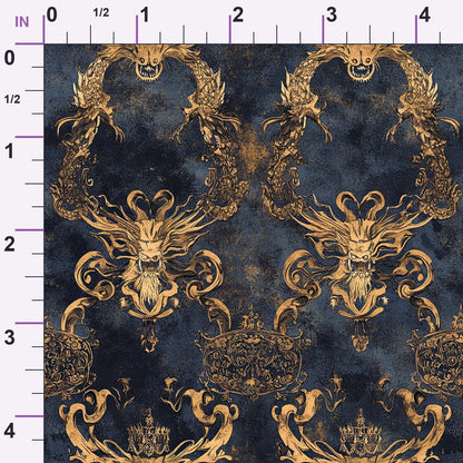 Gilded Wyvern Pattern 13 Minky Fabric