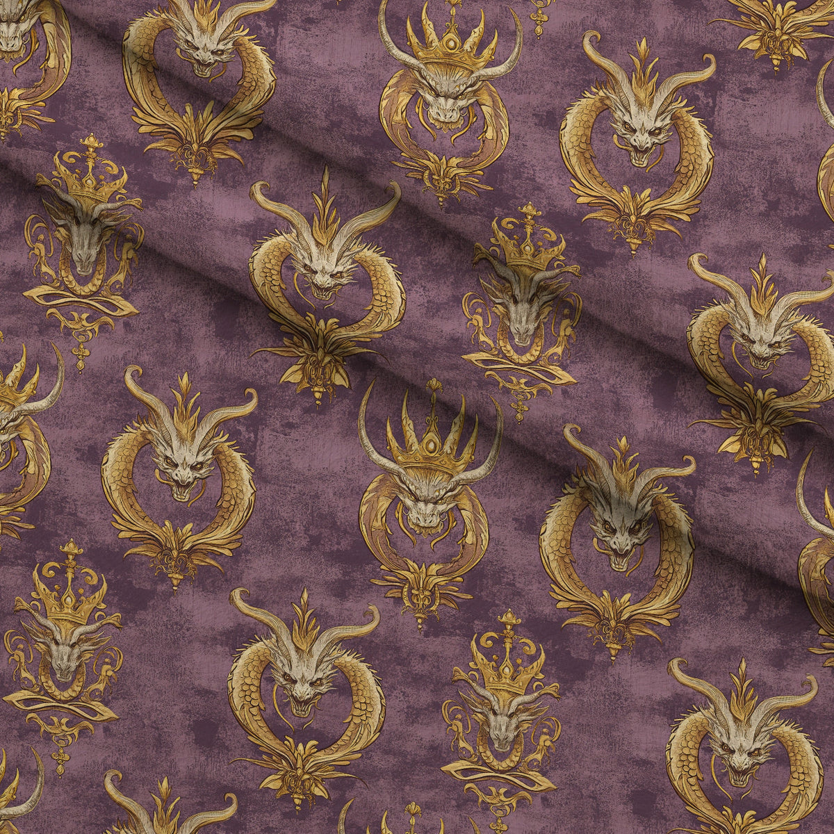 Gilded Wyvern Pattern 15 Minky Fabric