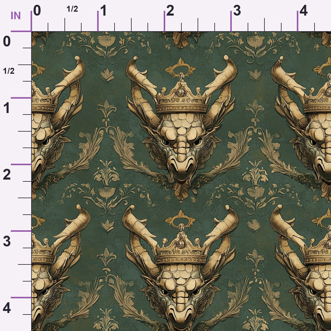 Gilded Wyvern Pattern 16 Minky Fabric