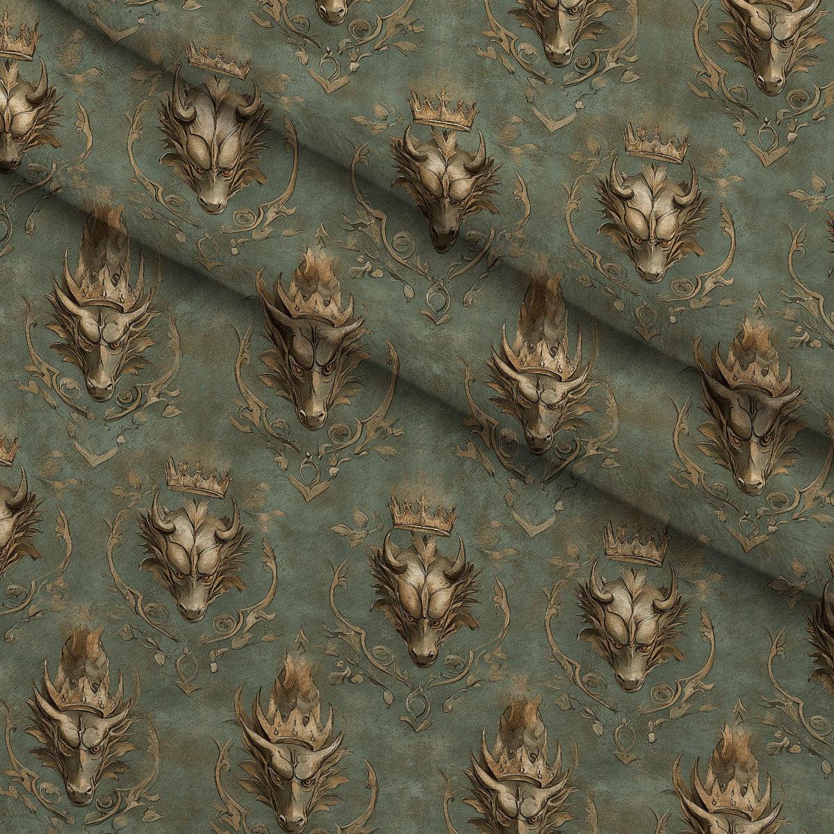 Gilded Wyvern Pattern 17 Minky Fabric