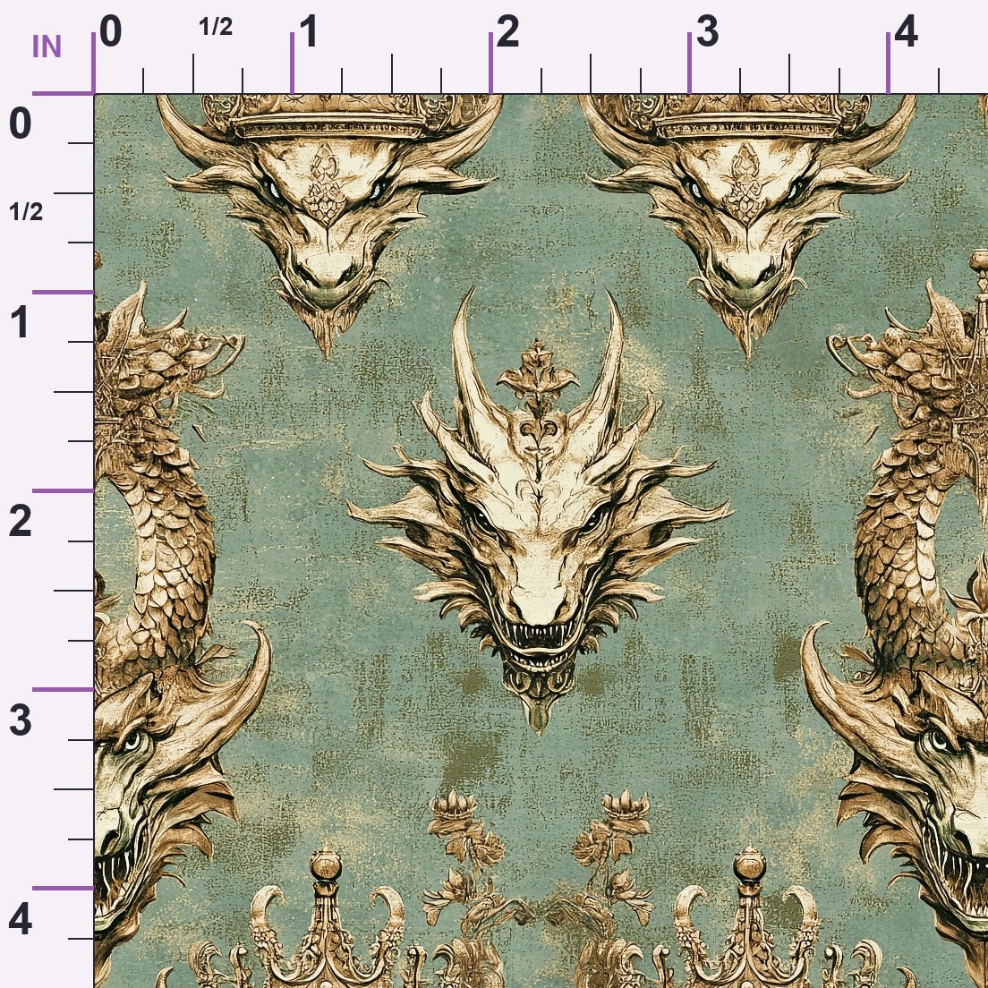 Gilded Wyvern Pattern 18 Minky Fabric