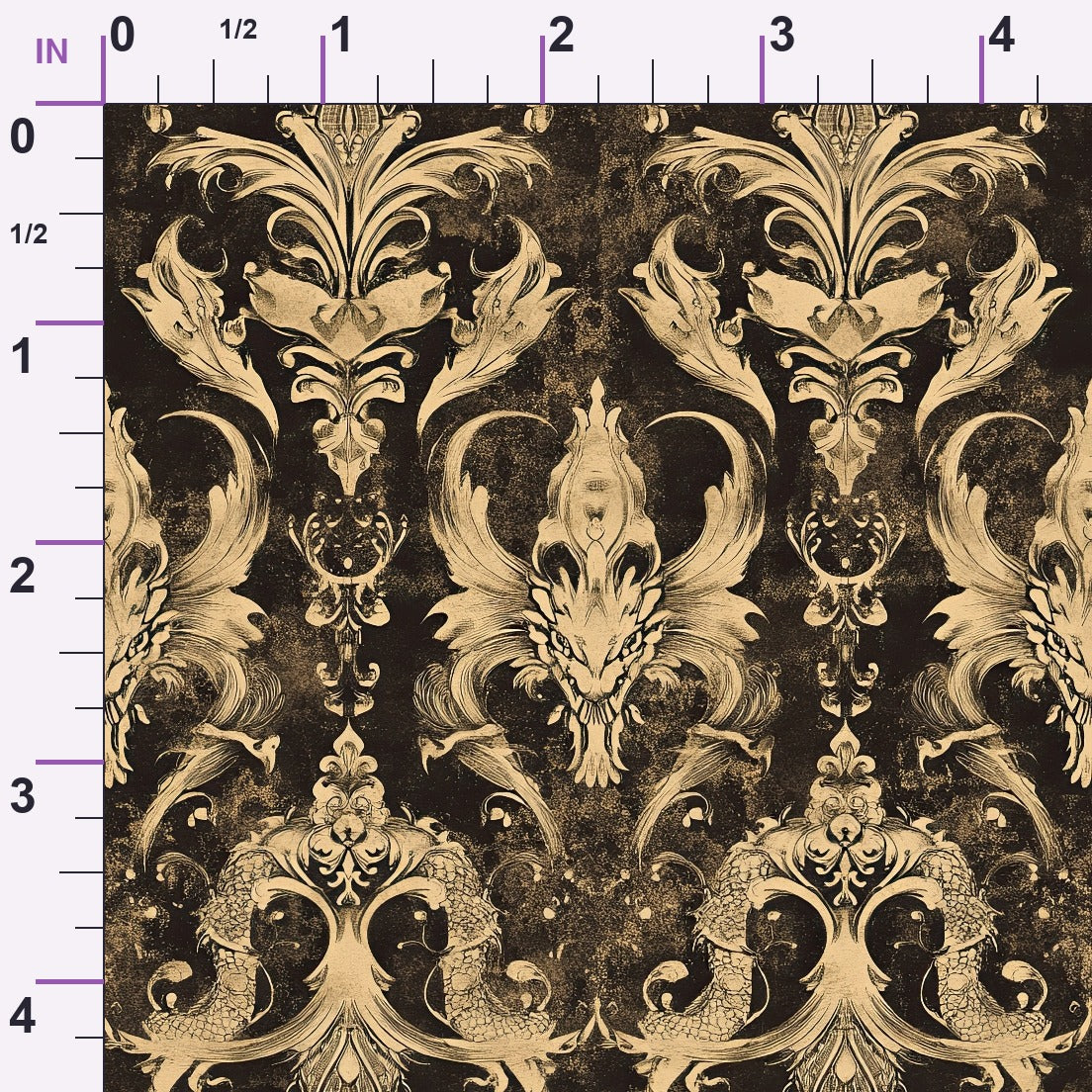 Gilded Wyvern Pattern 19 Minky Fabric