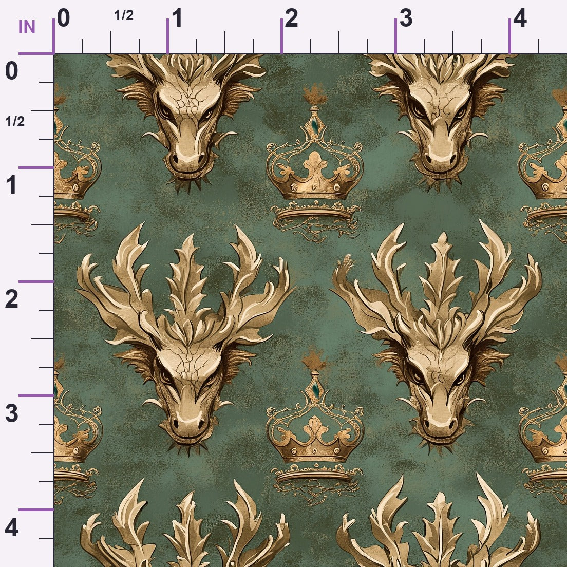 Gilded Wyvern Pattern 20 Minky Fabric