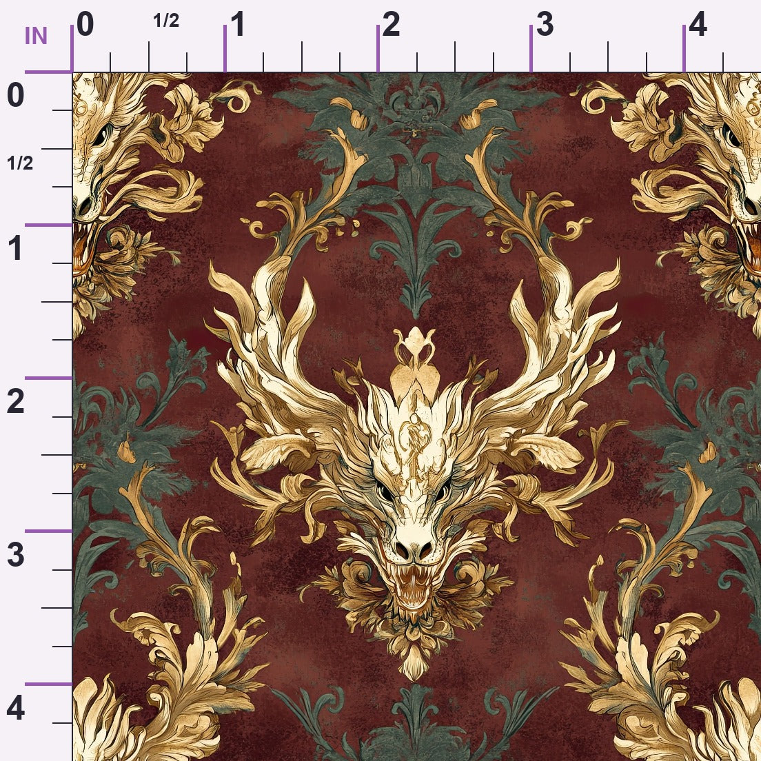Gilded Wyvern Pattern 21 Minky Fabric