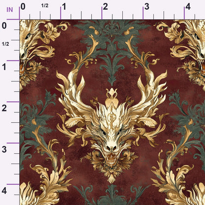 Gilded Wyvern Pattern 21 Minky Fabric