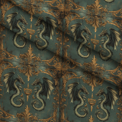 Gilded Wyvern Pattern 22 Minky Fabric