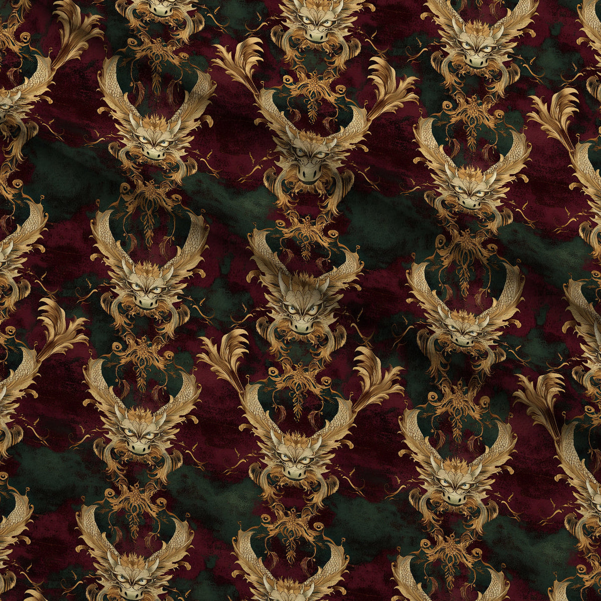 Gilded Wyvern Pattern 24 Minky Fabric