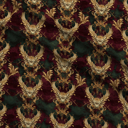 Gilded Wyvern Pattern 24 Minky Fabric