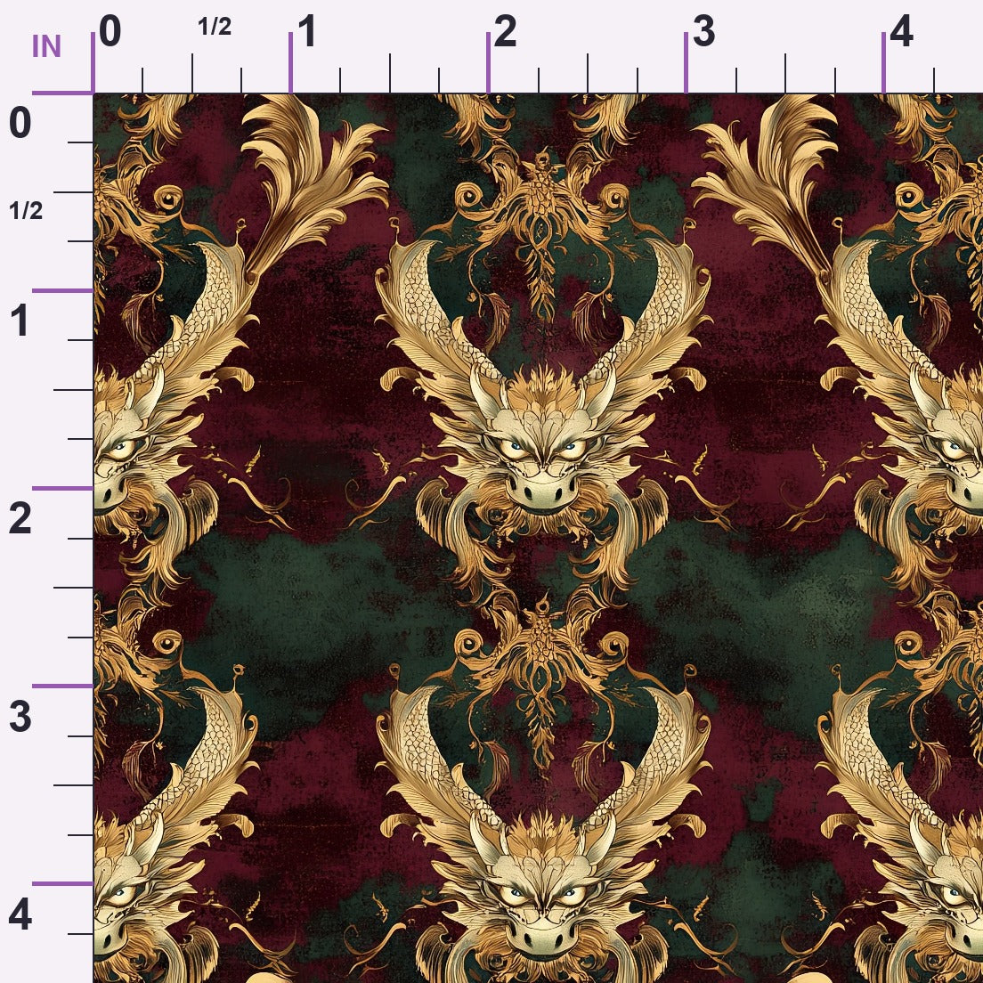 Gilded Wyvern Pattern 24 Minky Fabric