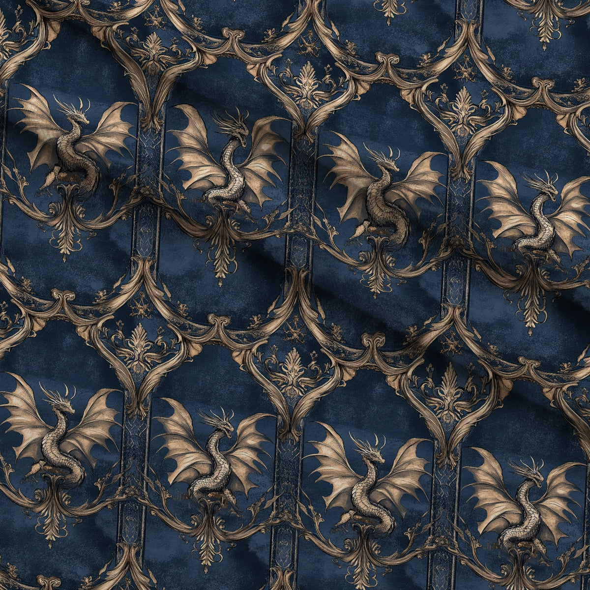 Gilded Wyvern Pattern 3 Minky Fabric
