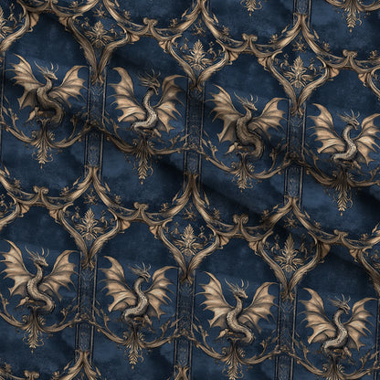 Gilded Wyvern Pattern 3 Minky Fabric