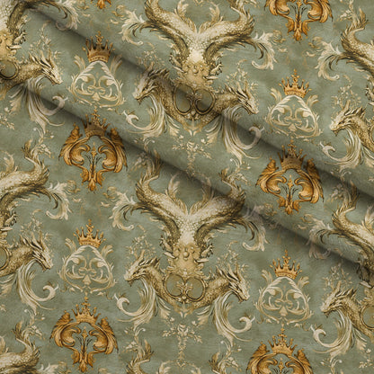 Gilded Wyvern Pattern 30 Minky Fabric