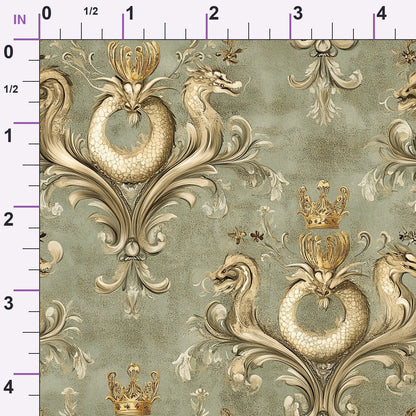Gilded Wyvern Pattern 31 Minky Fabric