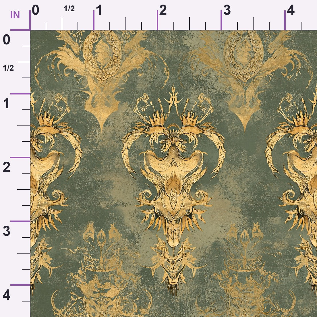 Gilded Wyvern Pattern 32 Minky Fabric