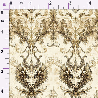 Gilded Wyvern Pattern 33 Minky Fabric